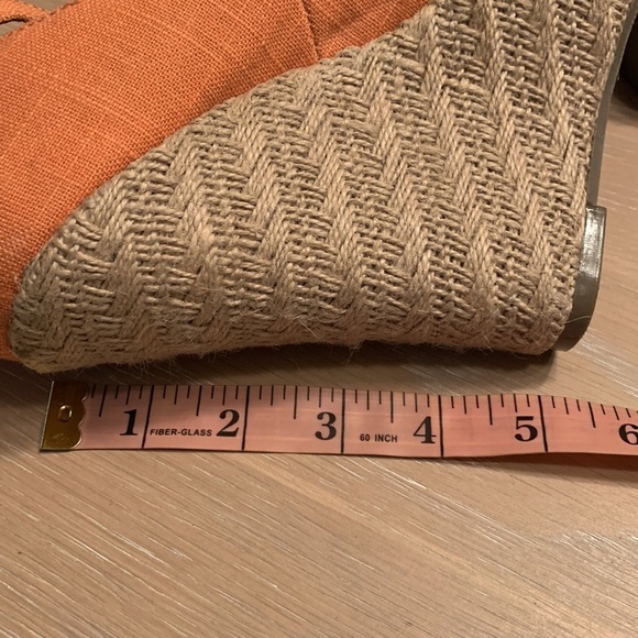 GLO jeans Platform Wedge crazy high peep toe shoes! Size 9 some wear on soles - Picture 6 of 10